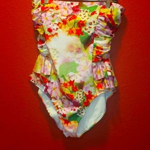 One piece tummy control swimsuit